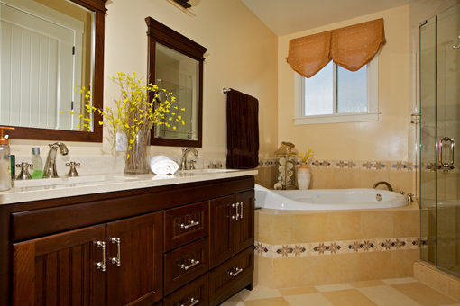 Bathroom Cherry Cabinets with Camden Doors Beadboard Drawer Below Sink Mirror Frames