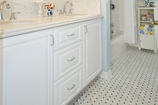 Bathroom Cabinets Painted White Full Overlay