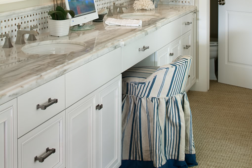 White Painted Bathroom Cabinets Double Sink Vanity Area