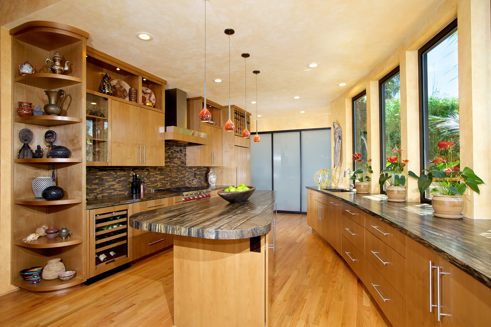 wood finish kitchen design