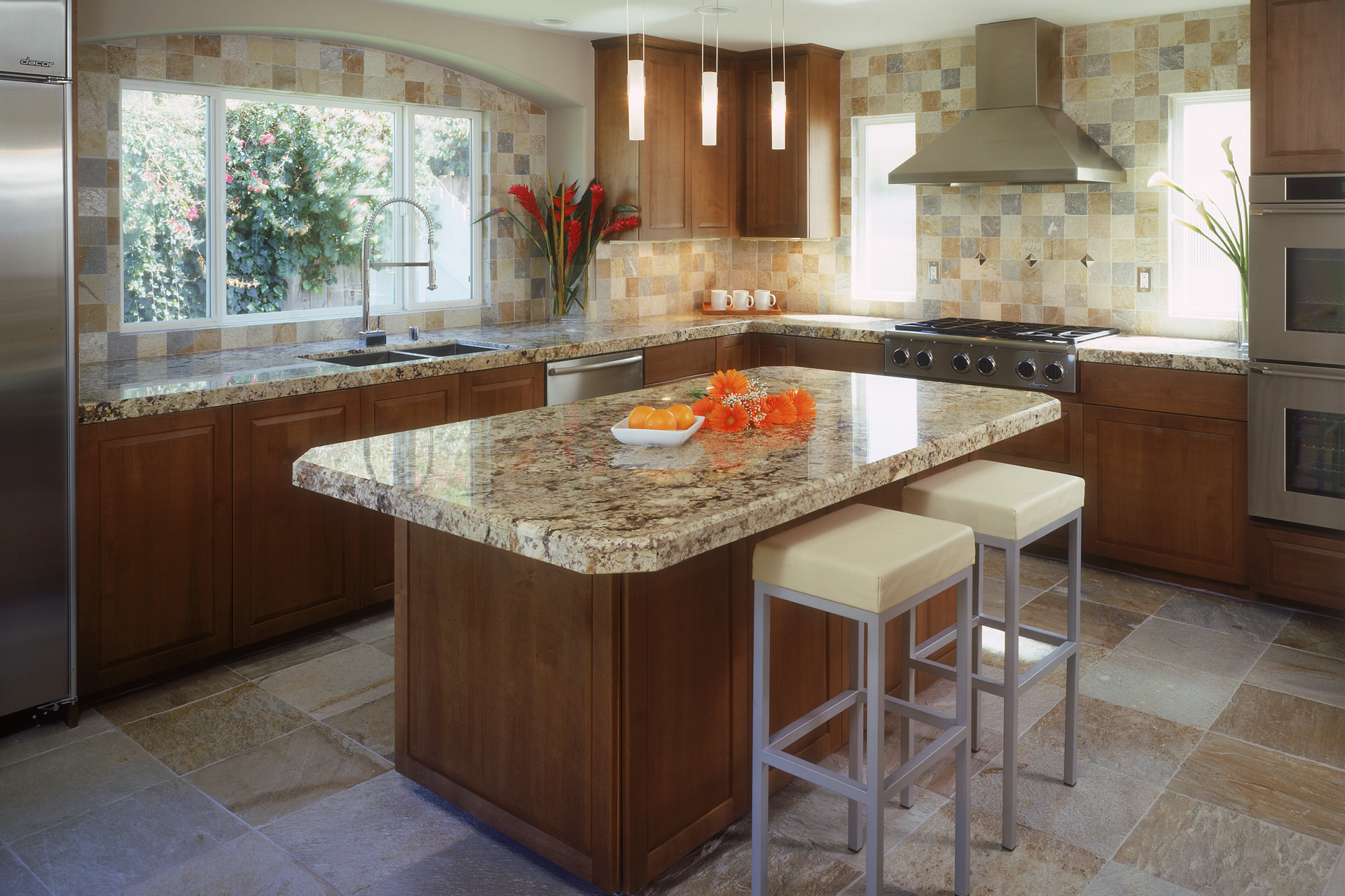 Modern Contemporary Kitchen Cabinets - Painted White Glaze Beadboard