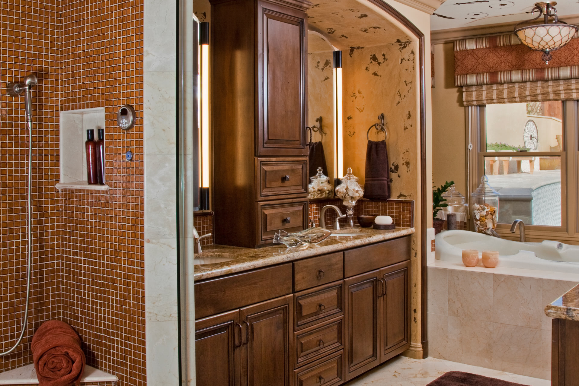 bathroom cabinets and sinks